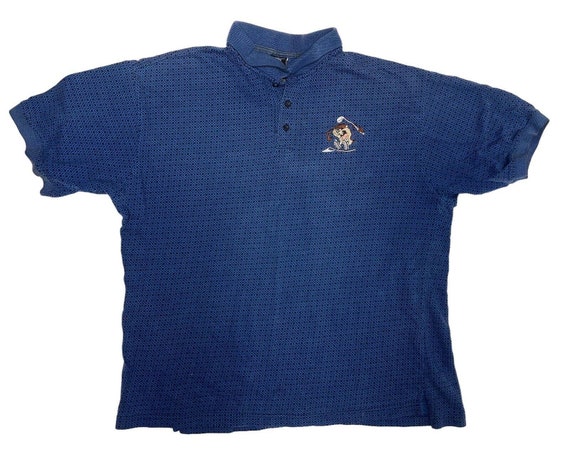 VTG Warner Bros Mens Golf Polo Size Large Shirt L… - image 1
