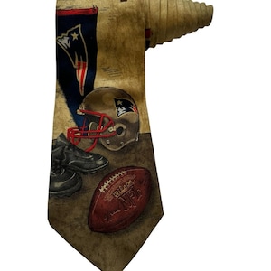 NFL Eagle Wings New England Patriots Helmet Pendants Footbal Vintage Necktie