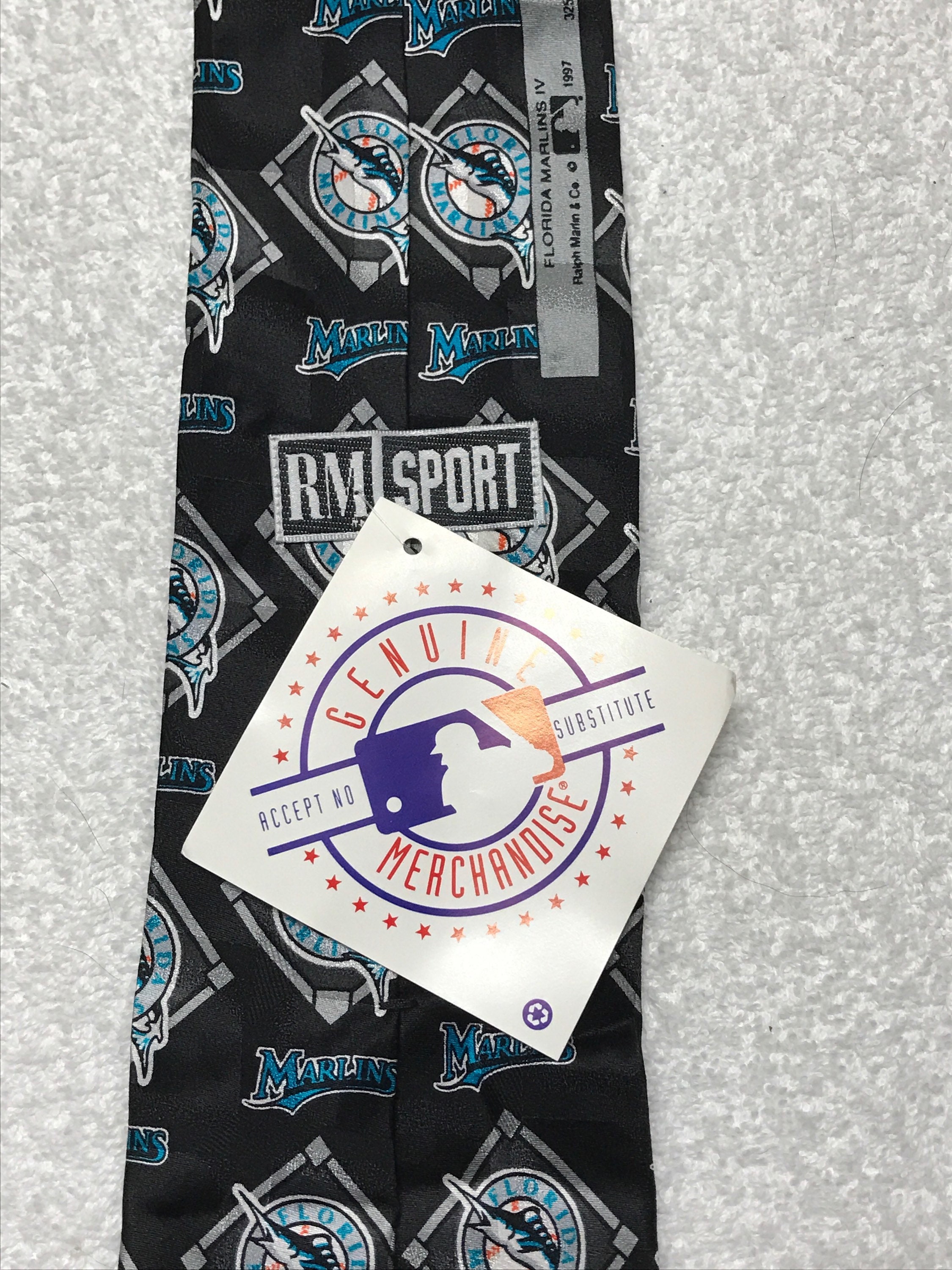 RM Sport Ralph Marlin MLB Florida Marlins Baseball Necktie Tie Etsy UK