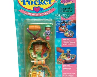 Vtg 90s Toy Polly Pocket Keepsake Camp Days Locket #10628 Mattel Bluebird 1993