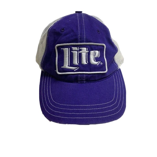 Richardson Miller Lite Purple White Mesh Snapback Vintage Hat Cap