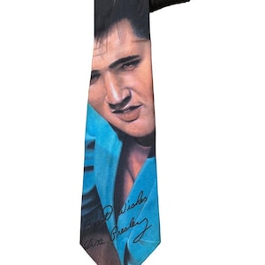 Ralph Marlin Best Wishes Elvis Presley Vintage Novelty Necktie Polyester