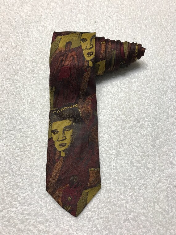 Carl Co Elvis Presley Vintage Novelty Tie Necktie - image 1