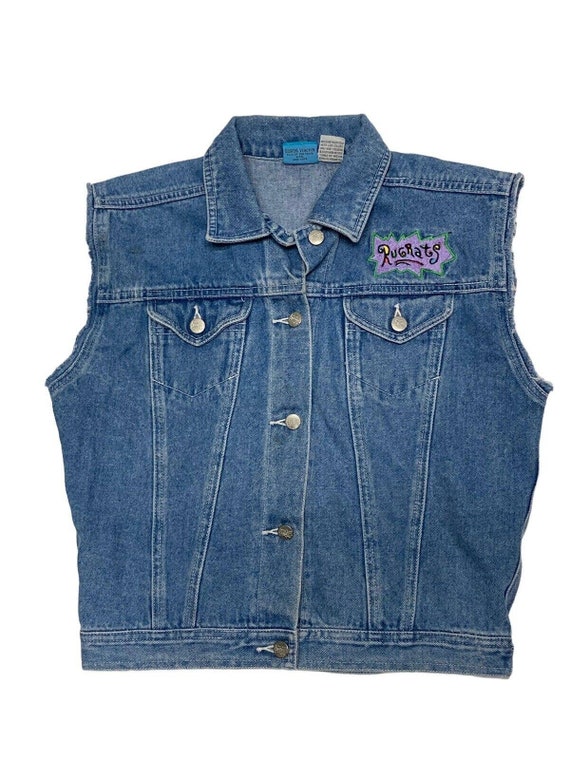 Nickelodeon Rugrats Embroidered Angelica Girls Denim Jean Vest Size 10 Etsy Canada