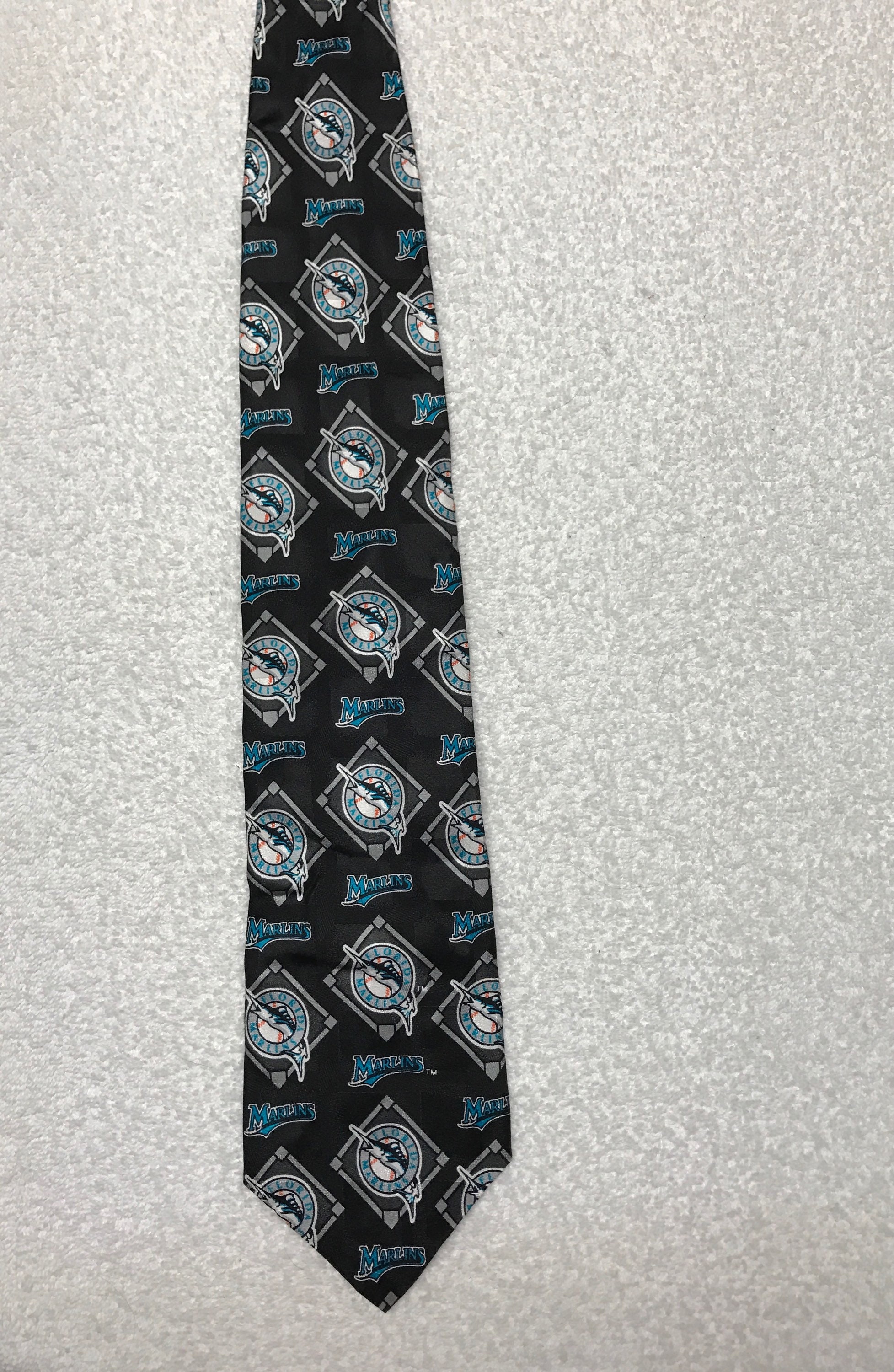RM Sport Ralph Marlin MLB Florida Marlins Baseball Necktie Tie Etsy UK