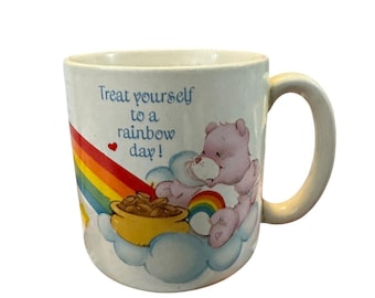 Amerikanska hälsningar Care Bears Unna dig en regnbågsdagsmugg Kopp Vintage