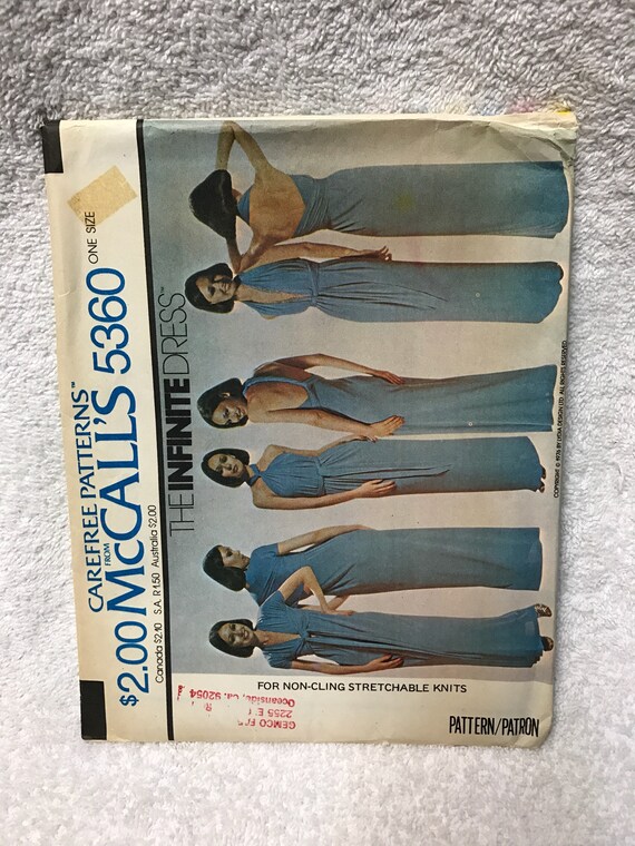 Mccalls 5360 The Infinite Dress Vintage Sewing Pattern Etsy