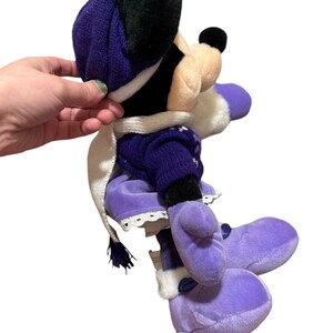 Walt Disney World Holiday Minnie Mouse Lila Gosedjur 40 cm Vintage bild 4