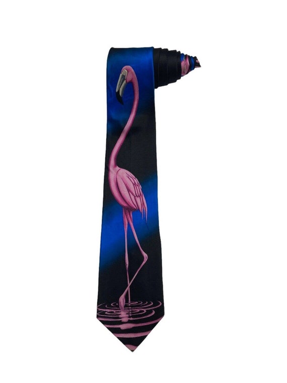 Museum Artifacts Flamingo Vintage Novelty Necktie 