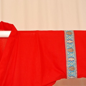 Cotton red wrap front unlined Historically accurate unisex caftan Medium 42-52" chest 32-42" waist 12th-16th c Safavid Mongol Turkic Abbasid