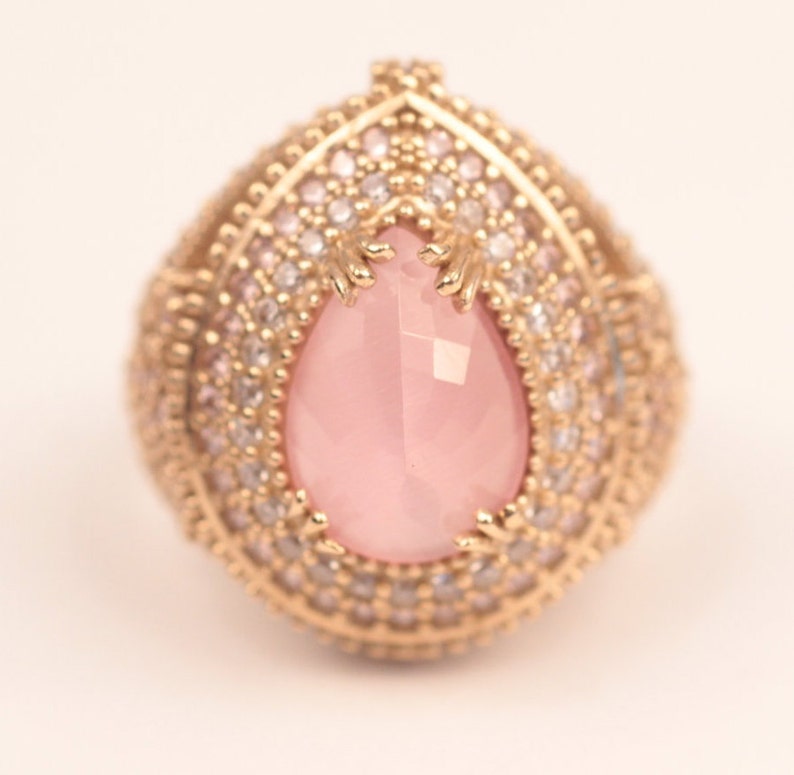 Turkish Handmade Silver 925k Quartz Ottoman Style Ring Free Resize Fast Shipping