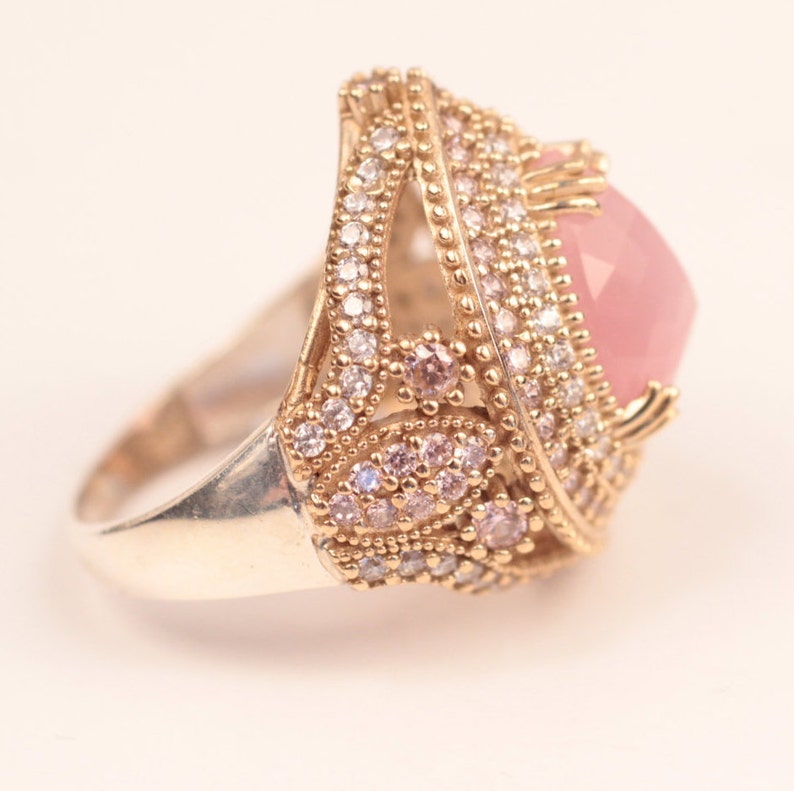 Turkish Handmade Silver 925k Quartz Ottoman Style Ring Free Resize Fast Shipping