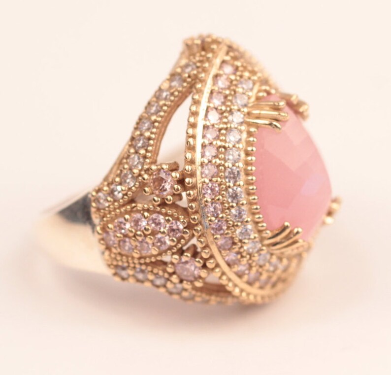 Turkish Handmade Silver 925k Quartz Ottoman Style Ring Free Resize Fast Shipping