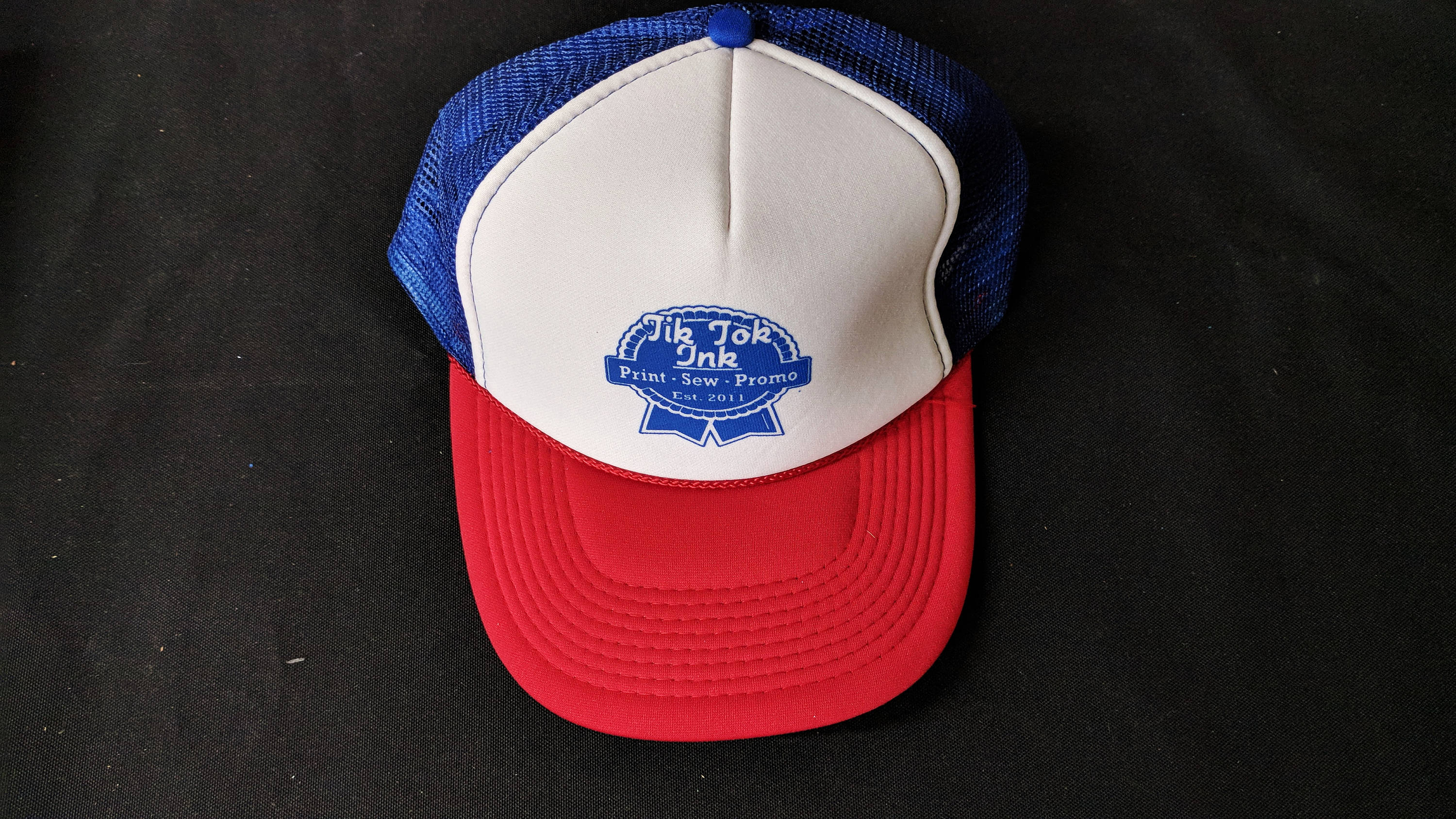 red white and blue snapback hat