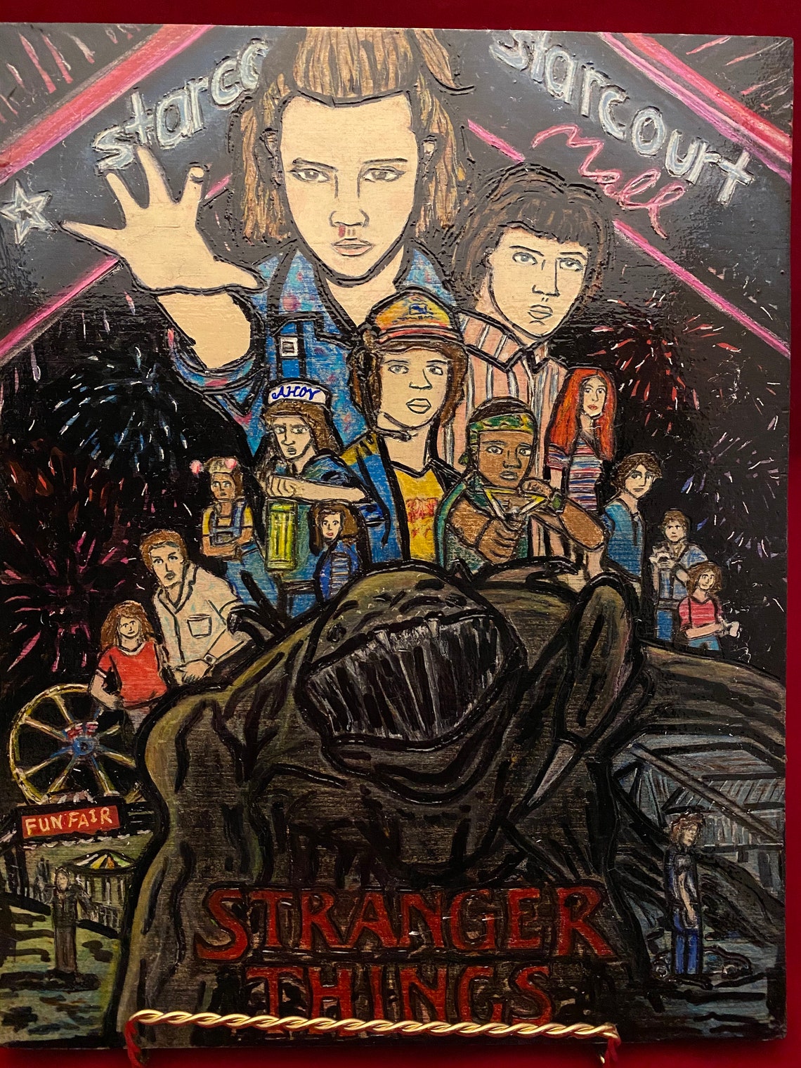 Stranger Things Wood Burn Netflix TV Inspired Art Xmas gift | Etsy