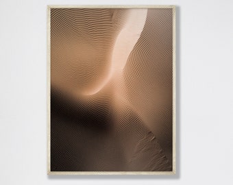 Wüstensand Dünen, Sand der Zeit, Schlafzimmer Druck, Kunstdruck, Neutraler Kunstdruck, Wohnzimmer Kunst, Großer Kunstdruck, Wüstenkunst