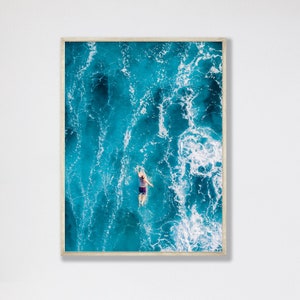Blue Crush, fotografia, impressões artísticas grandes, fotografia artística grande, arte de parede grande, arte de parede extra grande, praia, pôr do sol