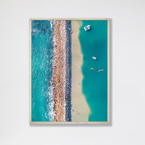 Dana Point Harbor Fun Art Print  - Aerial Photography - Aerial Ocean Print