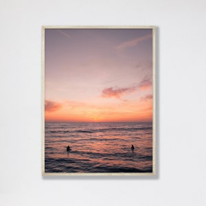 Surf Sunset, San Diego California, Digital Download, Art Print Download