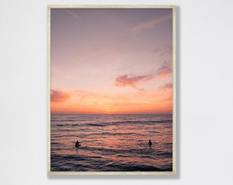 Surf Sunset, San Diego California, Digital Download, Art Print Download