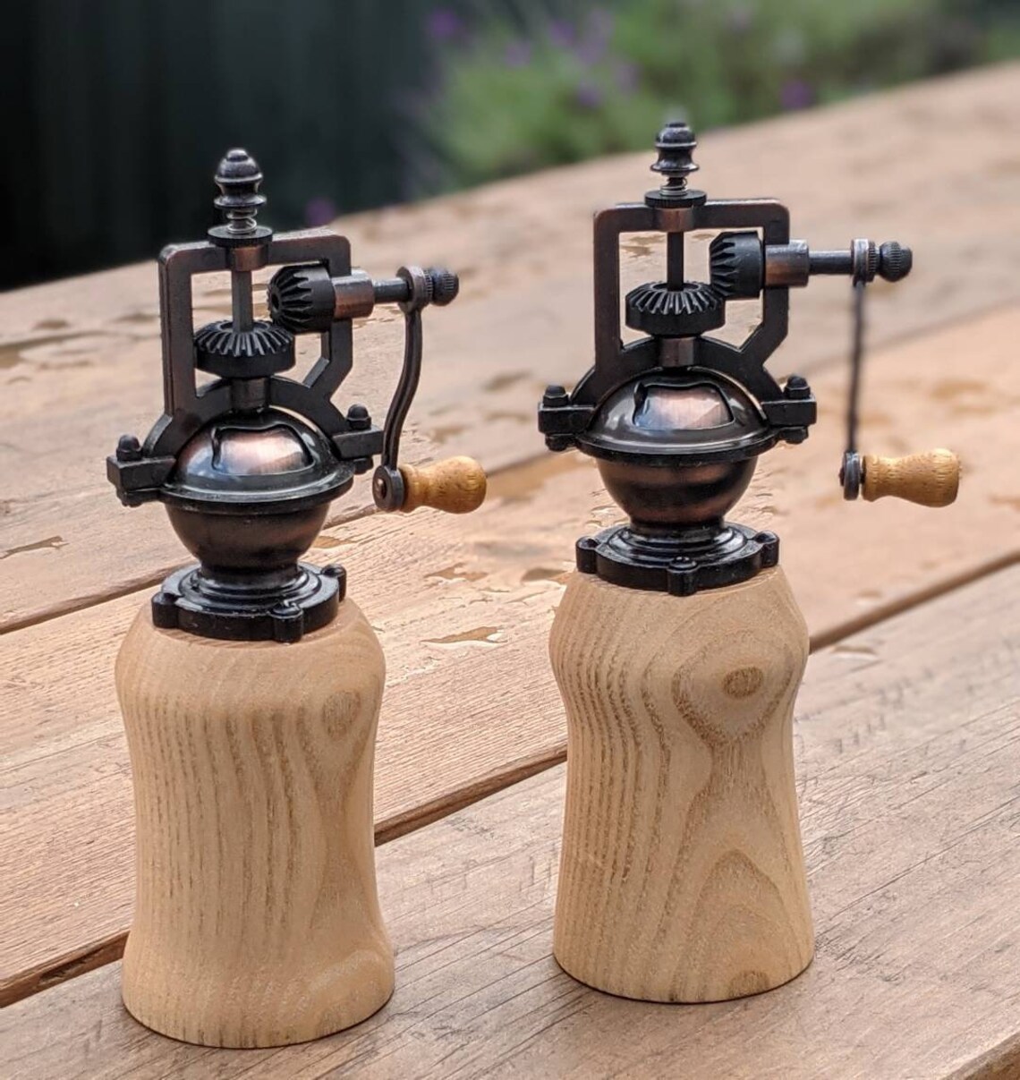 Handmade Antique pepper grinder made from oak or ash Etsy