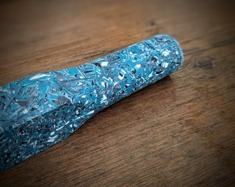 Custom order: green stone cellulose pen - choice of pen type - fountain pen, rollerball pen, ballpoint and marking tool handle