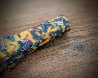 Custom order: gold camo cellulose pen - choice of pen type - fountain pen, rollerball pen, ballpoint and marking tool handle