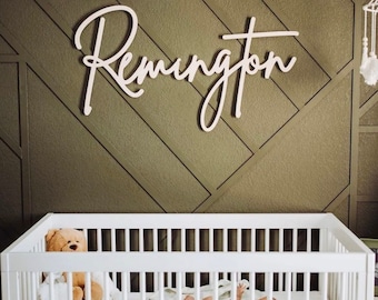 Custom Name Sign Personalized Wooden Name Sign for Nursery Wall Decor Wood Letters Baby Nursery Name Sign Wooden Sign Baby Name Sign