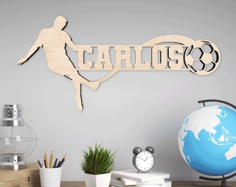 Personalized Soccer Name Sign, Soccer Nursery, Wooden Name, Personalized Name Sign, Wooden Name Sign, Kids Name Sign, Sports