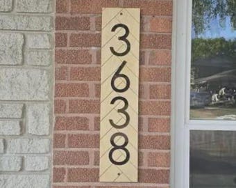 Address Sign, Modern Plaque, Wood Sign| residential sign |Custom Address Sign| Acrylic Numbers| Outdoor sign| House Sign| House Numbers