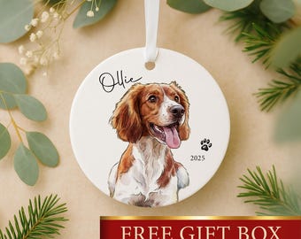 Personalized Watercolor Pet Photo Ornament | Custom Memorial Keepsake |
