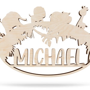 Baby Safari Nursery Decor, Baby Name Sign, Kids Room Decor, Animal Themed Nursery, Safari Theme Baby Shower, Jungle Nursery, Name Cutout