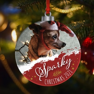 Custom Pet Ornament, Custom Dog Ornament, Pet Ornament, Dog Photo Gift, Custom Christmas, Personalized Pet Ornament, Dog Christmas