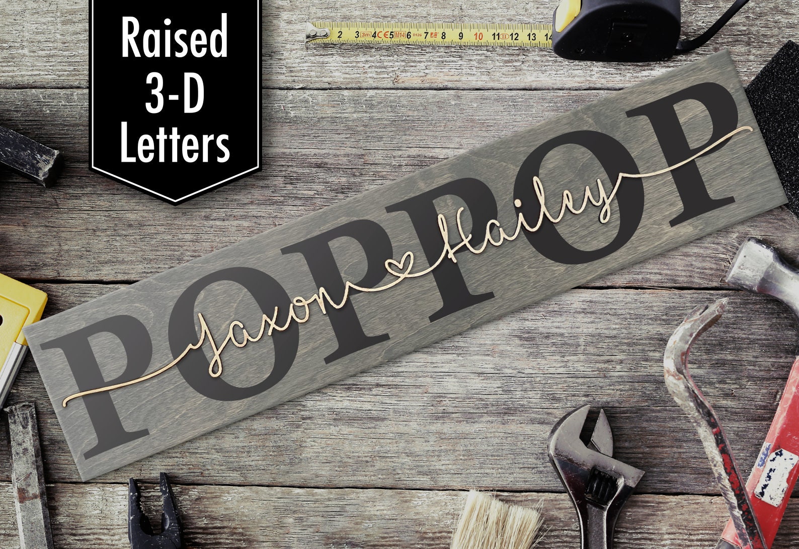 Pop Daddy Signs Personalized POP POP Fathers Day Gift / Father's Day Gift / POP Sign ...