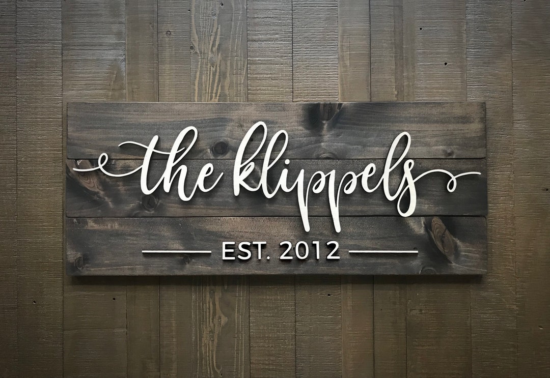 Pallet Sign - M 9.5x23 inches, Early American (The Marchmans EST. 2027)