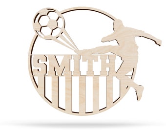 Personalized Soccer Name Sign: Wood Nursery Decor