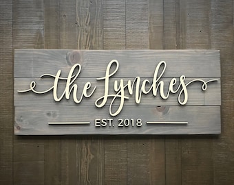 Wedding Gift | Family Name Sign | Bridal Shower Gift | Wedding Sign | Last Name Sign | Family Name Sign | Established Sign