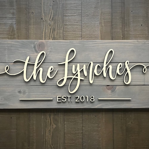 Wedding Gift | Family Name Sign | Bridal Shower Gift | Wedding Sign | Last Name Sign | Family Name Sign | Established Sign