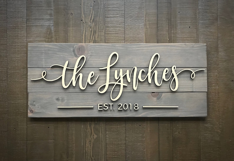 Wedding Gift | Family Name Sign | Bridal Shower Gift | Wedding Sign | Last Name Sign | Family Name Sign | Established Sign 