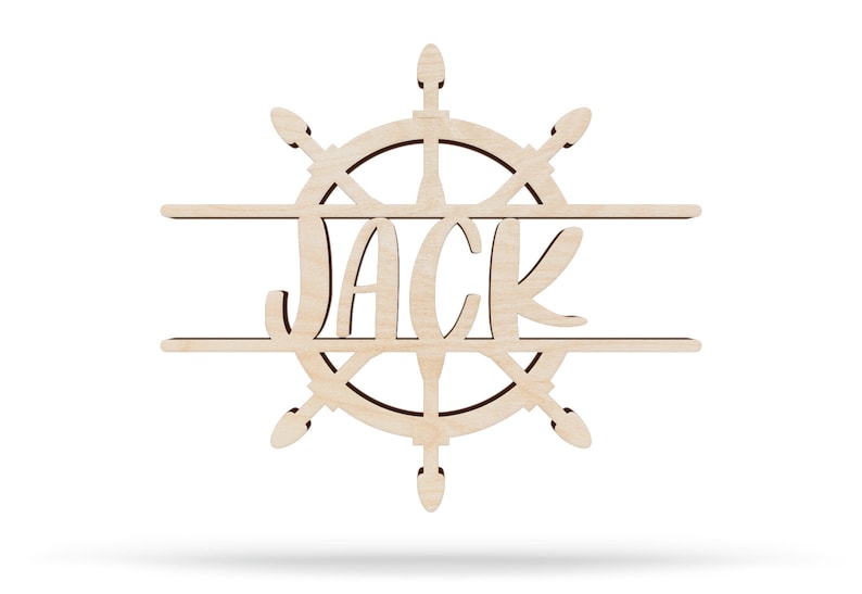 Personalized Nautical theme Sign, Baby Name Sign, Ocean theme, Wood Sign, Nursery Wall Art, Baby Shower Gift, Ship Wheel Name Sign, Nursery bild 1