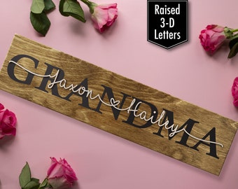 Grandma Mothers Day Gift | Grandma Sign | Gift for Grandma | Rustic Sign for Grandma Gift Idea | Personalized Mothers Day Gift for Grandma