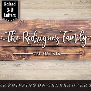 Family Name Sign, Established Sign, Custom Wood Sign, Engagement Gift, Farm House Decor, Personalized Gift, Wedding Gift, Custom Wood