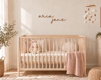 Letras de madera personalizadas para pared, decoración con nombre para habitación de bebé, letrero con escritura personalizada