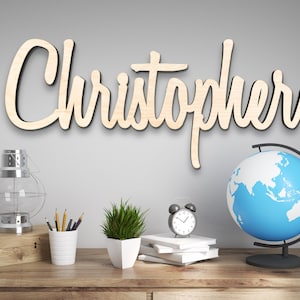 Custom Wood Name Sign | Personalized Baby Name Cutout | Nursery Wall Decor | Wedding Sign | Office Cutout Lettering | Wedding Decor