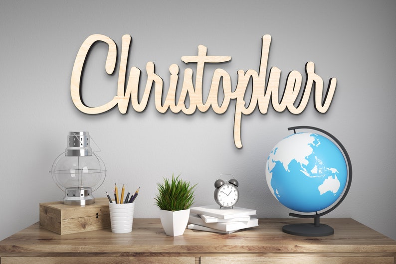 Custom Wood Name Sign | Personalized Baby Name Cutout | Nursery Wall ...
