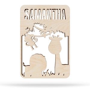 Safari Nursery Decor, Baby Name Sign, Kids Room Decor, Animal Themed Nursery, Safari Theme Baby Shower, Jungle Nursery, Name Cutout Sign
