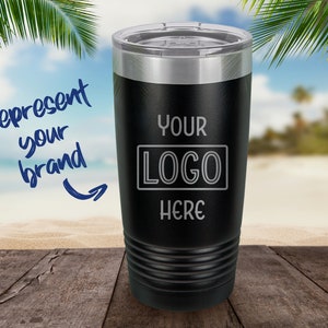 Custom Logo Tumbler, Custom Business Logo 20 oz Stainless Steel Insulated Tumbler, Business Gifts, Client Gift, Customer Gift, Employee Gift