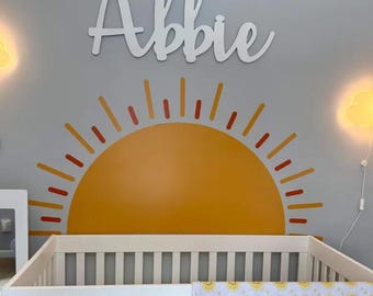 Custom Wooden Name Sign – Personalized Wall Décor, Nursery Name Sign, Wedding Gift, Family Last Name Plaque, Rustic Home Decoration