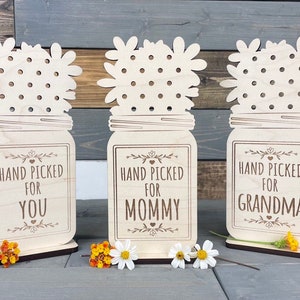 Personalized Picked For Mommy Flower Stand / Mother&#39;s Day Gift / Mommy Flowers / Flower Holder / Flower Vase / Mothers Day Flowers Gift