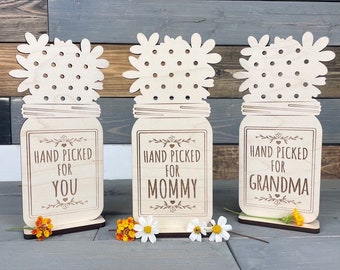 Personalized Picked For Mommy Flower Stand / Mother's Day Gift / Mommy Flowers / Flower Holder / Flower Vase / Mothers Day Flowers Gift